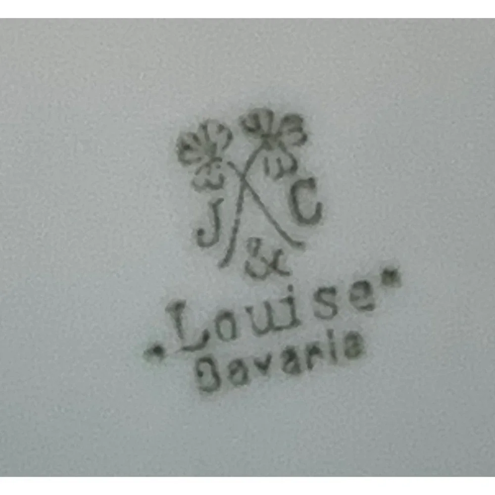 Antique‎ J&G Louise Bavaria Hand Painted Yellow Roses Cake Plate Signed Handled